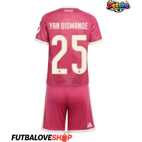 Dres Real Madrid Yan Diomande #25 Tretina pre deti 2026-27 Krátky Rukáv (+ trenírky)